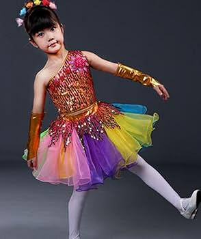 Amazon.co.jp: [TRVELBETT] スパンコール ダンス衣装 ワンピース